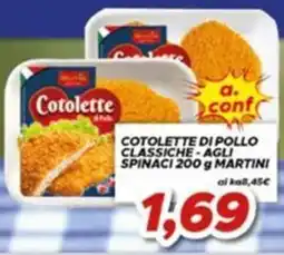 MA Supermercati Cotolette di pollo classiche agli spinaci offerta