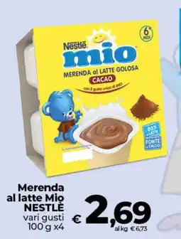 Coop Radenza Merenda al latte Mio Nestlé offerta