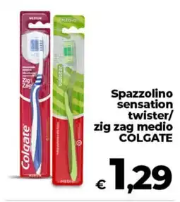 Coop Radenza Spazzolino sensation twister zig zag medio Colgate offerta