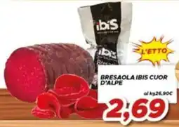 MA Supermercati Bresaola Ibis Cuor d'Alpe offerta