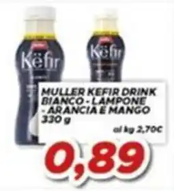MA Supermercati Muller Kefir Drink Bianco - Lampone - Arancia e Mango offerta