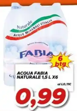 MA Supermercati Acqua Fabia Naturale offerta