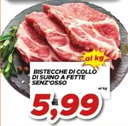 MA Supermercati Bistecche di collo di suino a fette senz'osso offerta