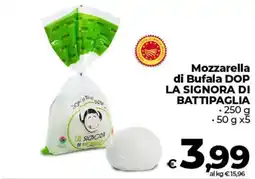 Coop Radenza Mozzarella di Bufala DOP La Signora di Battipaglia offerta