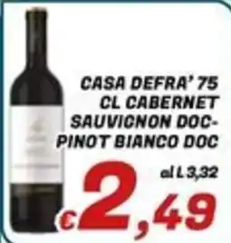 Idromarket Casa Defra' Cabernet Sauvignon Pinot Bianco offerta
