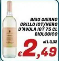 Idromarket Baio Caiano Grillo IGT/Nero d'Avola IGT offerta