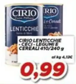 MA Supermercati Cirio lenticchie - ceci - legumi e cereali offerta