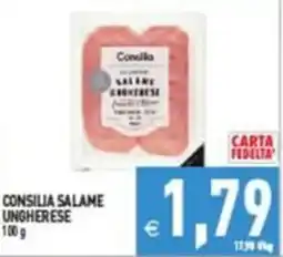 Supermercati Agorà Consilia Salame Ungherese offerta