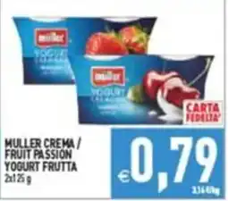 Supermercati Agorà Muller Crema / Fruit Passion Yogurt Frutta offerta