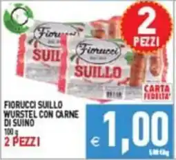 Supermercati Agorà Fiorucci suillo wurstel con carne di suino offerta