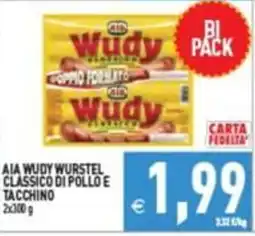 Supermercati Agorà Aia wudy wurstel classico di pollo e tacchino offerta