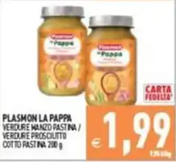 Supermercati Agorà Plasmon la pappa verdure manzo pastina offerta