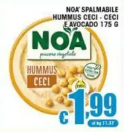 Sacoph NOA Hummus Ceci offerta