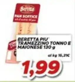 MA Supermercati Beretta piu' tramezzino tonno e maionese offerta