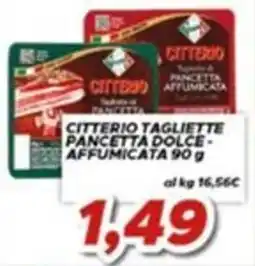 MA Supermercati Citterio tagliette pancetta dolce affumicata offerta