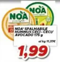 MA Supermercati NOA' spalmabile hummus ceci - ceci/ avocado offerta