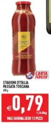 Supermercati Agorà Stagioni d'Italia passata toscana offerta