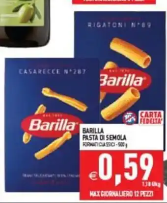 Barilla pasta di semola formati classici