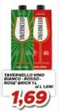 MA Supermercati Tavernello vino bianco-rosso-rose brick offerta