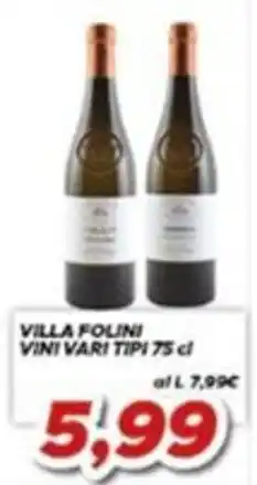MA Supermercati Vini vari tipi Villa Folini offerta
