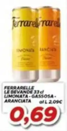 MA Supermercati Ferrarelle le bevande limonata/ gassosa/ aranciata offerta