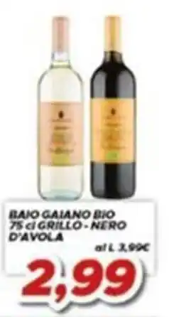 MA Supermercati Bajo Gaiano Bio Grillo Nero d'Avola offerta