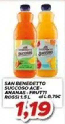 MA Supermercati San Benedetto succoso ace ananas frutti rossi offerta