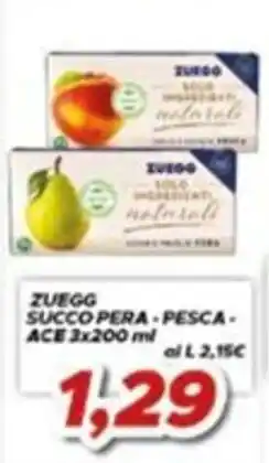 MA Supermercati Zuegg succo pera - pesca - ace offerta