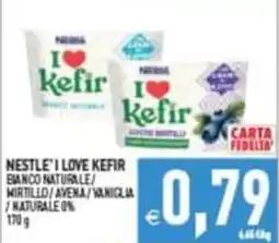 Supermercati Agorà Nestlé I love kefir bianco naturale offerta