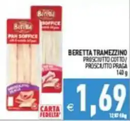Supermercati Agorà Beretta tramezzino prosciutto cotto offerta