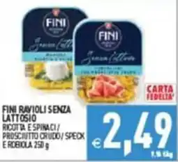 Supermercati Agorà Fini ravioli senza lattosio offerta