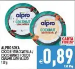 Supermercati Agorà Alpro soya cocco e stracciatella offerta