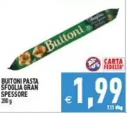 Supermercati Agorà Buitoni pasta sfoglia gran spessore offerta