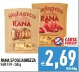 Supermercati Agorà Rana sfogliagrezza offerta