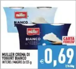 Supermercati Agorà Muller crema di yogurt bianco offerta