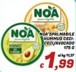 Idromarket NOA' spalmabile hummus ceci-ceci/avocado offerta