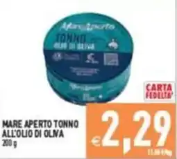 Supermercati Agorà Mare Aperto tonno all'olio di oliva offerta