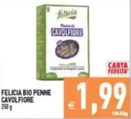 Supermercati Agorà Felicia bio penne cavolfiore offerta