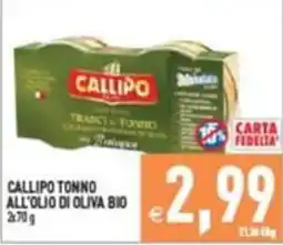 Supermercati Agorà Callipo tonno all'olio di oliva bio offerta