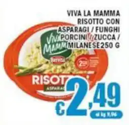 Sacoph Viva la mamma risotto con asparagi / funghi porcini / zucca / milanese offerta