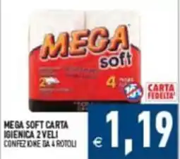 Supermercati Agorà Mega soft carta igienica 2 veli offerta