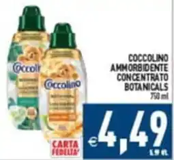 Supermercati Agorà Coccolino ammorbidente concentrato botanicals offerta