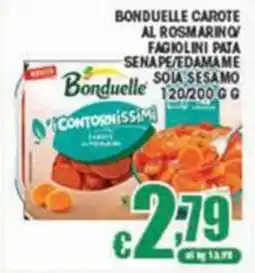 Sacoph Bonduelle Contornissimi carote al rosmarino/fagiolini pata senape/edamame soia sesamo offerta