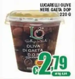 Sacoph Lucarelli olive nere gaeta dop offerta
