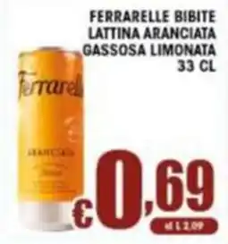 Sacoph Ferrarelle bibite lattina aranciata gassosa limonata offerta