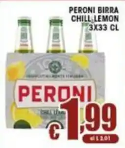 Sacoph Peroni birra chill lemon offerta