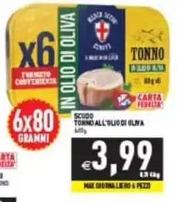 Supermercati Agorà Tonno all'olio di oliva offerta