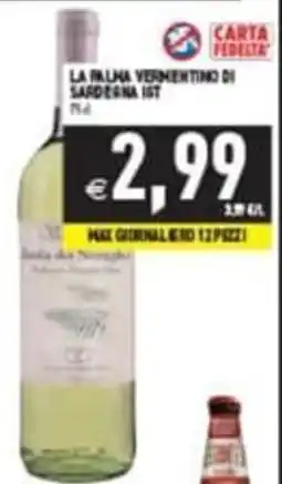 Supermercati Agorà La Palma Vermentino di Sardegna IGT offerta