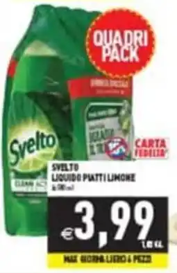Supermercati Agorà Svelto liquido piatti limone offerta