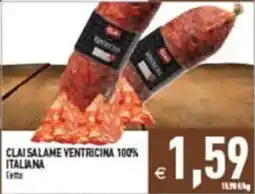 Supermercati Agorà Clai salame ventricina 100% italiana offerta